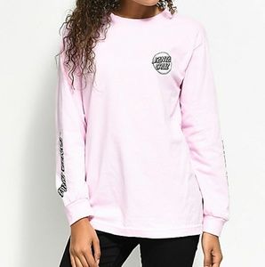 Santa Cruz large pink long sleeve t shirt